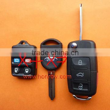 Hot selling 3+1 button remote key for Ford with 315MHZ