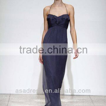 2014 New Style Halter Sweetheart Neckline Tulle Gown Traditional Bridesmaid Dress(BDAM-4001)