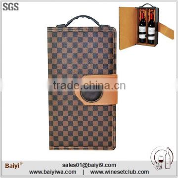 HIGH QUALITY LEATHER WINE BOX 2 BOTTLE