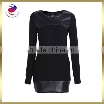 new design PU fashion formal noble ladies sweater