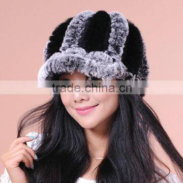 Women Winter Knitted Fur Hats/Caps