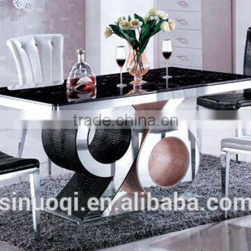 Newest Special Design Dining Table And Chair Popular Furniture Modern Glass Dining Table Set