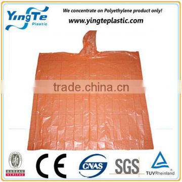 disposable pe plastic emergency disposable rain poncho