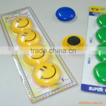 Colorful plastic ABS Magnetic Button for office/home/school/public/ round shape