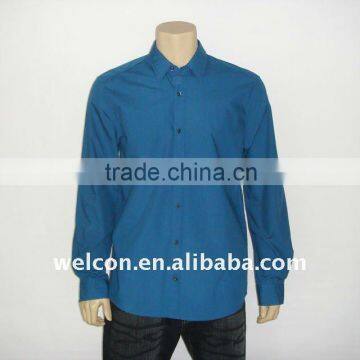 long sleeve urban casual solid Men cotton shirt in china factory