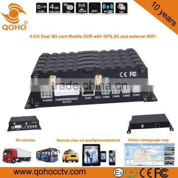 GPS 3g Wifi 4ch MDVR/ Vehicle Mobile Dvr With Free CMS Software With Certificate photo-6