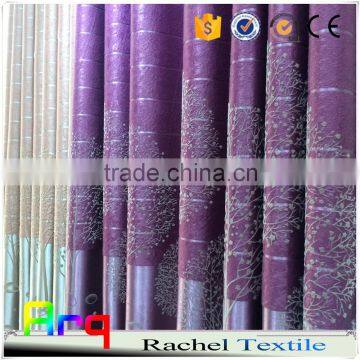 modern simple 100% blackout flocked fabrics uni color for curtain/ sofa/cushion- silk like polyester material