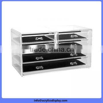 China gold manufacturer High quality acrylic clear cosmetic jewelry box