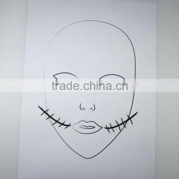 Custom Halloween temporary fake wound face tattoos glitter face tattoos waterproof face stickers manufacturer