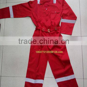 workwear safety clothes 100%cotton africa market coverall with reflective tapes