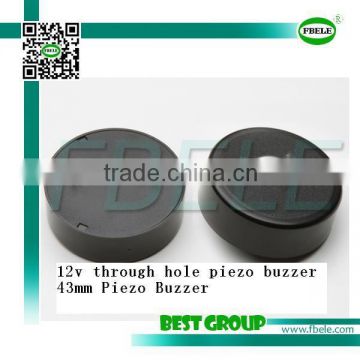 hot sell 12v 80DB 43mm through hole piezo buzzer FBPB4315C