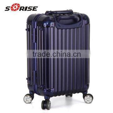 2016 Sunrise Newest Muliti-function high quality Aluminum Fashionable Blue Trolley Luggage Case