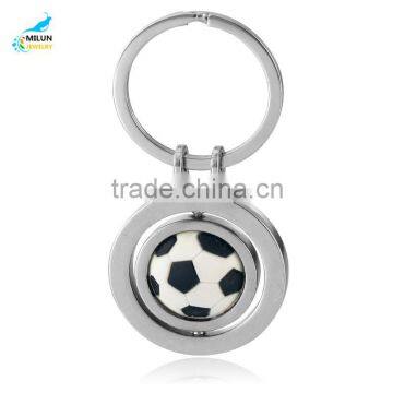 Custom football round-shapes keychain key rings