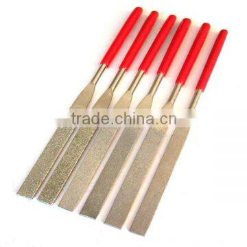 6pc FLAT DIAMOND FILE SET 6 DIFFERENT GRITS ABRASIVE GLASS STONE