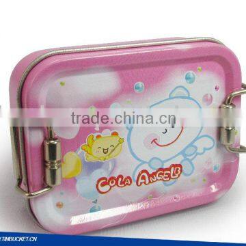pink girl tin little gift pen toy pick up box