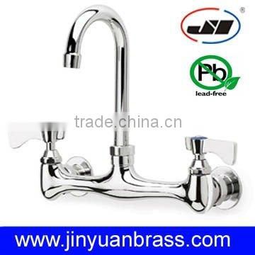 8" center wall mount commercial sink faucet