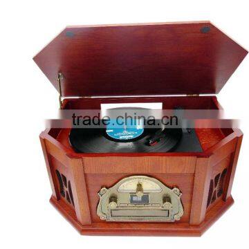 Rain Lane Antique Multi Function Variable Speed Turntable Vinyl Record Player photo-5