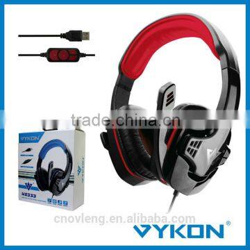 2014 new brand VYKON ME333 USB headphones Gaming headsets pc