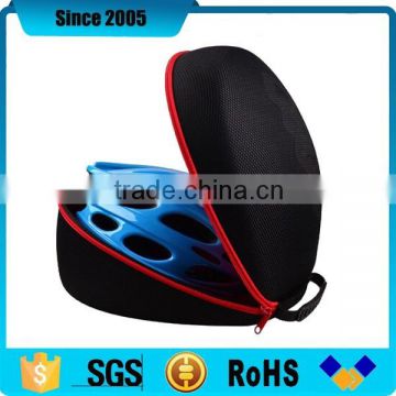 durable black eva helmet travel case with debossed logo