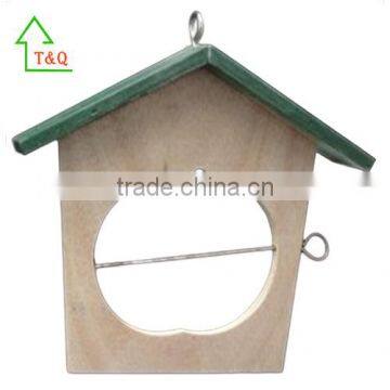 Simple Cheap Hanging Natural Wooden Bird Feeder
