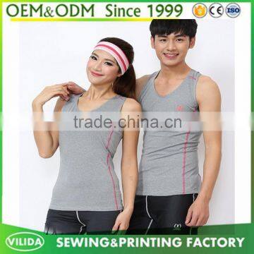 Wholesale sublimation dry fit running tank top for couple