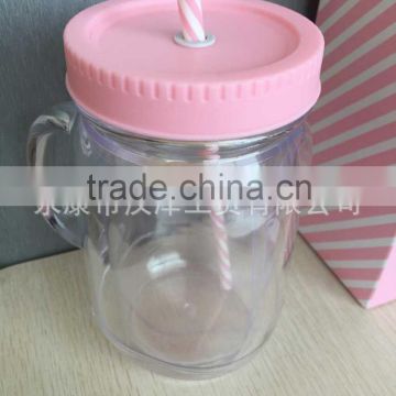 Selling wholesale Korea Etude House child suction cup 450ML straw juice cups