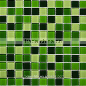 swimming pool mosaics, glass mosaic tiles, green crystal mosaics (PMG23C006)