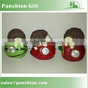 Decorative garden resin hedgehog with solar light