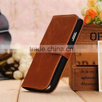 Wholesale protective leather case for Samsung S7 with card slot