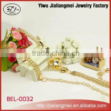 Women Fashion Design Simple Gold Chain, Ladies Dress Waist Chain Belt