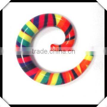 The snail spiral rainbow ear piercings acrylic jewelrys for sale