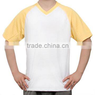 high quality dye sublimation t shirt printing(Yellow sleeve)