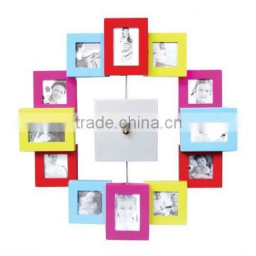 Clock with photo frame