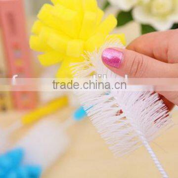 Good Design Long Handle Glass Bottle Cup Cleaning Brush With Sponge Head photo-3