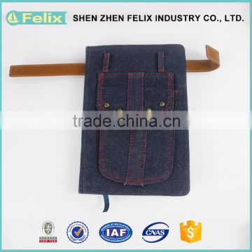 Luxury Custom Jeans Fabric Cover Journals Notebook Printing