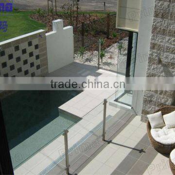 Modern glass stair / stainless steel raillings price