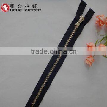 5#INTENSIFIED ZIPPER, TWO WAY OPEN END, LIGHT GOLDEN TEETH