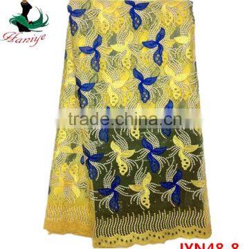 New Arrival French Net Lace Fabric, African Tulle Lace Fabric With Stones JYN48 photo-5