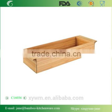 Bamboo Toilet Tank Storage Tray For Tissues