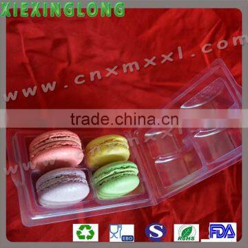 4 pcs macarons clamshell tray plastic packaging display wholeselling blister plastic tray