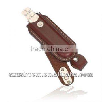 Promotional leather usb flash stick