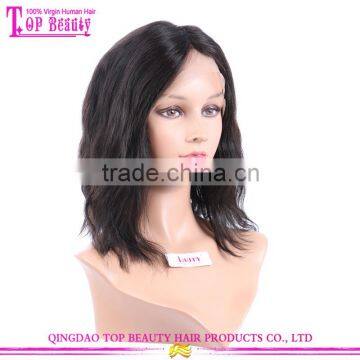 2016 New Arrival Hot Sale Short Brazilian Hair Full Lace Wig 12inch Natural Wave Short Human Hair Wig for Black Women photo-4