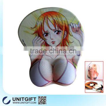 2015 big boobs cartoon girl mouse mat