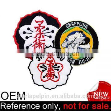 cheap blank bulk iron on kung fu karate custom embroidery jiu jitsu patch