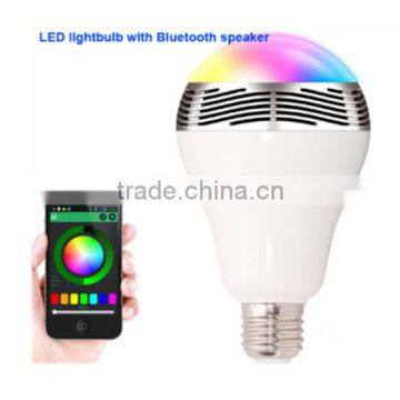 2016 Newest Smart LED Bulb Light Wireless Bluetooth Speaker 110V - 240V E27 3W Lamp Audio for Android ISO iPhone iPad