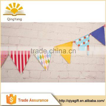 Best selling various colors of party string triangle banner party supplies