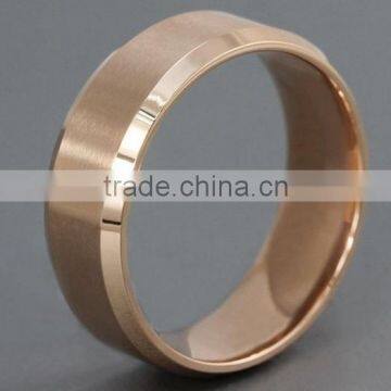 Mens Womens Wedding Bands Classic 8MM Titanium Steel Promise Rings for Him High Polished Rose Gold Comfort Fit Ring photo-6