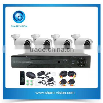 economic 4ch 720p / 1080p outdoor ahd video surveillance kit