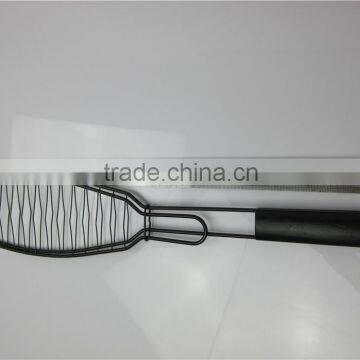 Non-Stick BBQ Fish Grill Basket With Wooden Handle