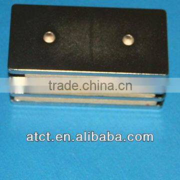 Two Holes on Side Rare Earth Rectangle Magnet